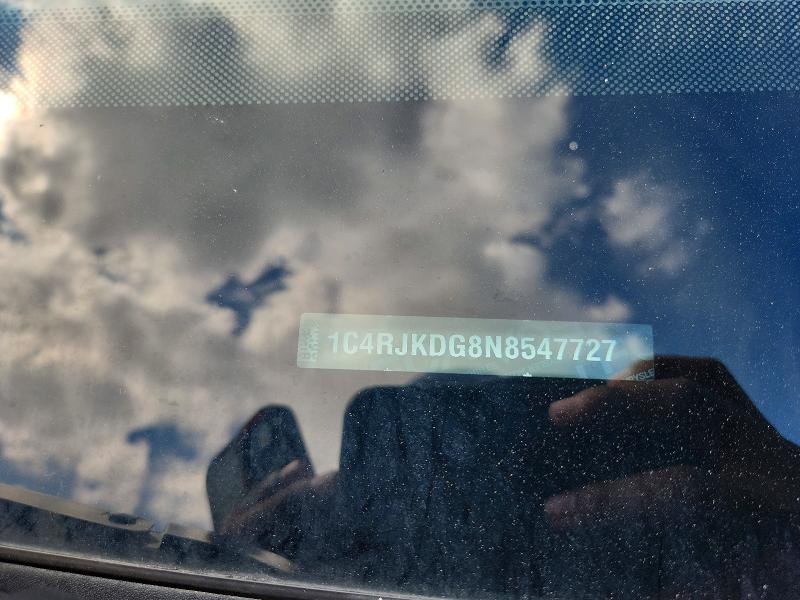 59799886 :رقم المزاد ، 1C4RJKDG8N8547727 vin ، 2022 Jeep Grand Cherokee مزاد بيع