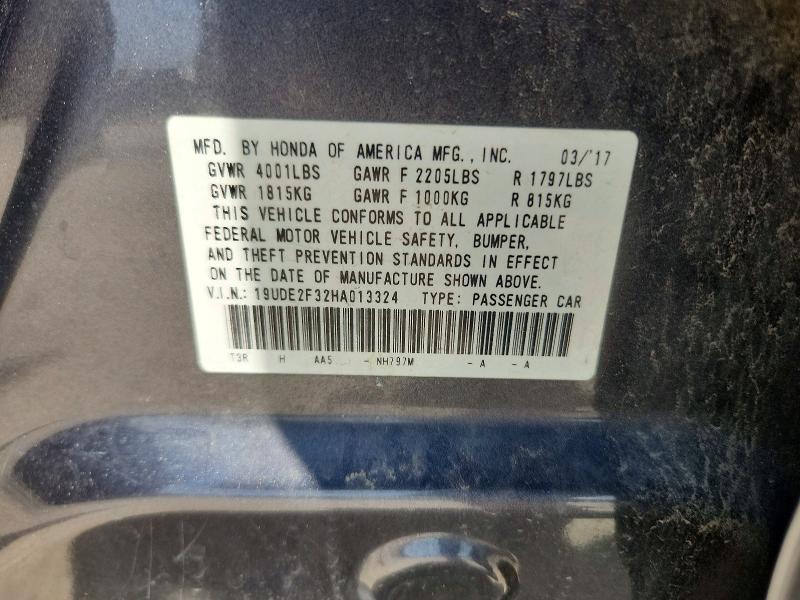 62084296 :رقم المزاد ، 19UDE2F32HA013324 vin ، 2017 Acura Ilx مزاد بيع