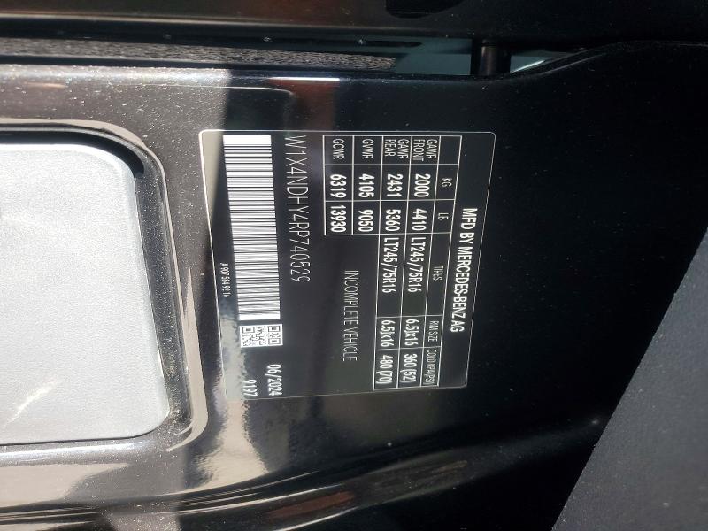2024 Mercedes-benz Sprinter მანქანა იყიდება აუქციონზე, vin: W1X4NDHY4RP740529, აუქციონის ნომერი: 61729236