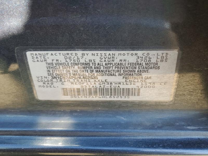 Aukcja sprzedaży 2017 Nissan Versa, vin: 3N1CN7AP6HL852535, numer aukcji: 61193716