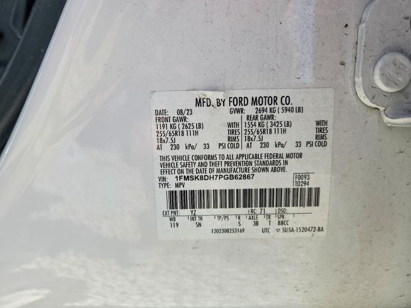 Aukcja sprzedaży 2023 Ford Explorer, vin: 1FMSK8DH7PGB62867, numer aukcji: 60296706