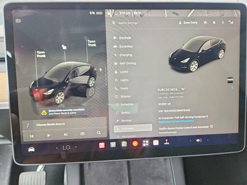 Продаж на аукціоні авто 2022 Tesla Model Y, vin: 7SAYGDEE3NA015482, номер лоту: 61529996