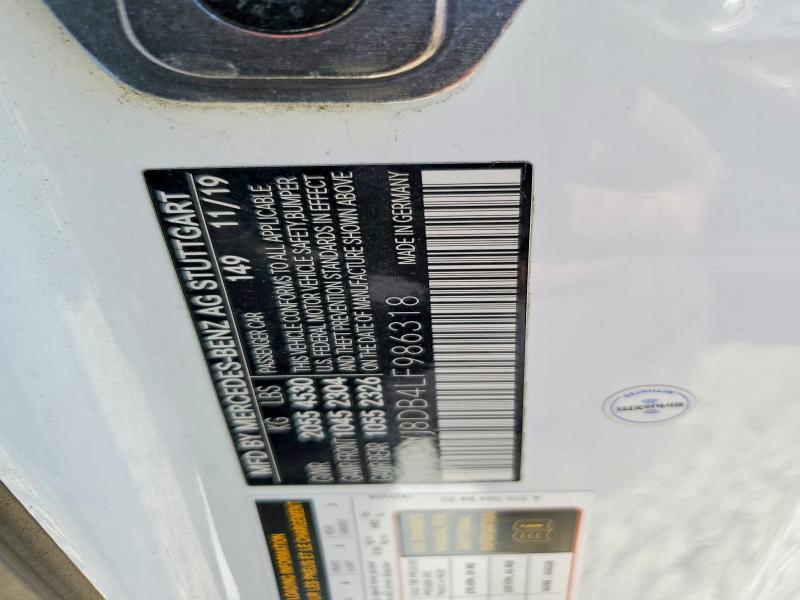 2020 Mercedes-benz C მანქანა იყიდება აუქციონზე, vin: W1KWJ8DB4LF986318, აუქციონის ნომერი: 61289486