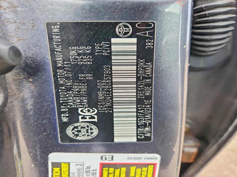Продаж на аукціоні авто 2011 Toyota Matrix, vin: 2T1KU4EE2BC657903, номер лоту: 60144386