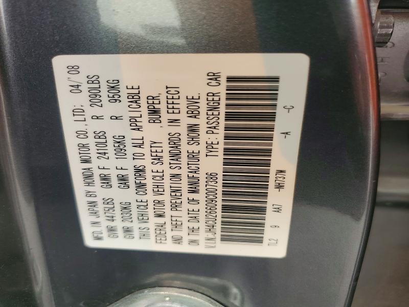 Aukcja sprzedaży 2009 Acura Tsx, vin: JH4CU26609C007386, numer aukcji: 61279726