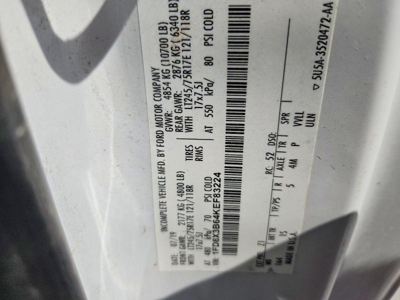 2019 Ford F350 მანქანა იყიდება აუქციონზე, vin: 1FD8X3B64KEF83224, აუქციონის ნომერი: 63202136