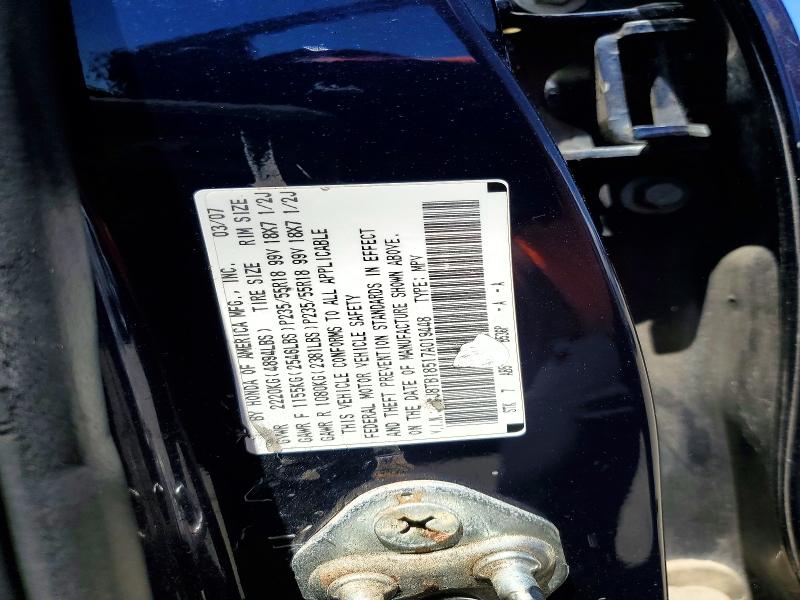 Aukcja sprzedaży 2007 Acura Rdx, vin: 5J8TB18517A019448, numer aukcji: 62257836