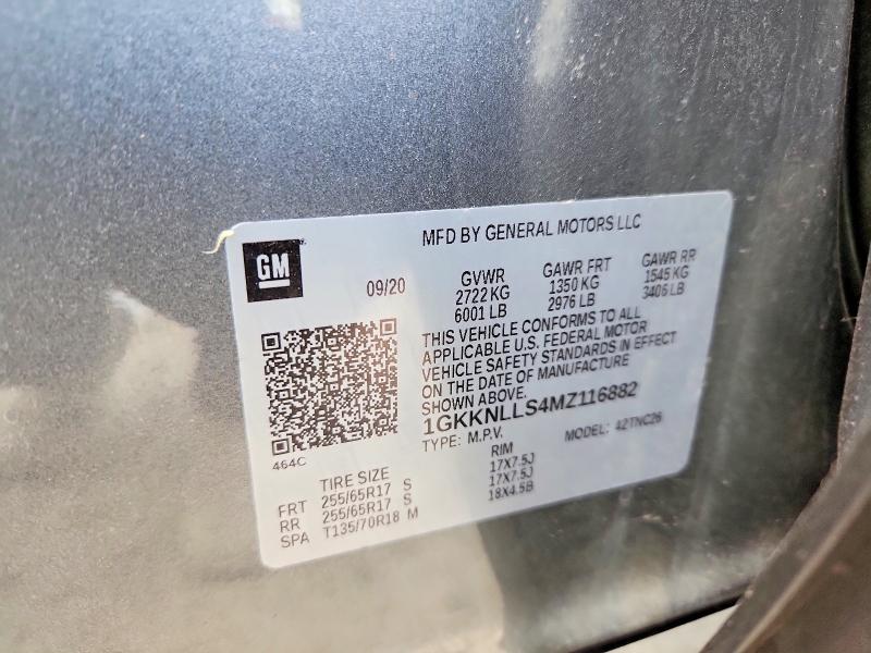 63243386 :رقم المزاد ، 1GKKNLLS4MZ116882 vin ، 2021 Gmc Acadia مزاد بيع