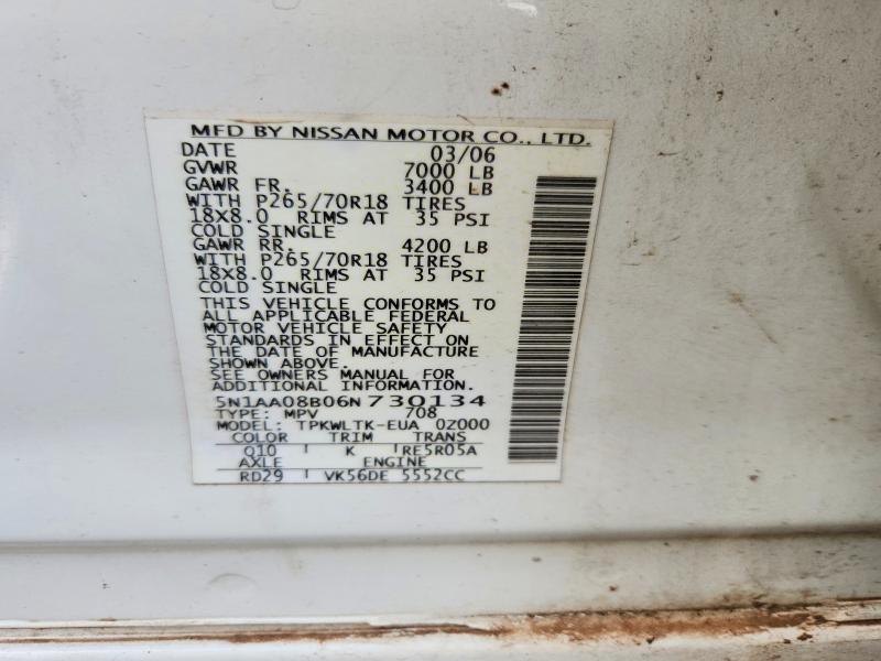 Aukcja sprzedaży 2006 Nissan Armada, vin: 5N1AA08B06N730134, numer aukcji: 60262466