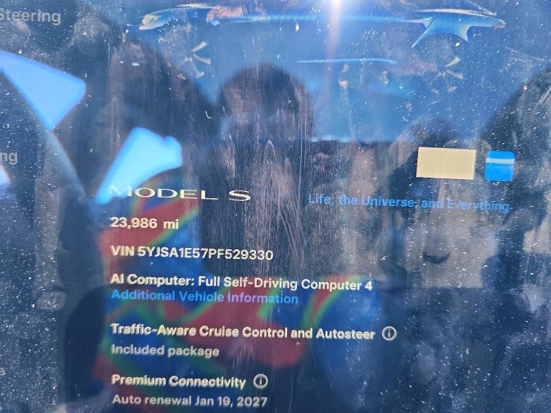 Продаж на аукціоні авто 2023 Tesla Model S, vin: 5YJSA1E57PF529330, номер лоту: 60008106