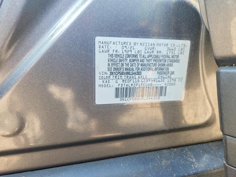 59634246 :رقم المزاد ، 3N1CP5BV4ML544303 vin ، 2021 Nissan Kicks مزاد بيع