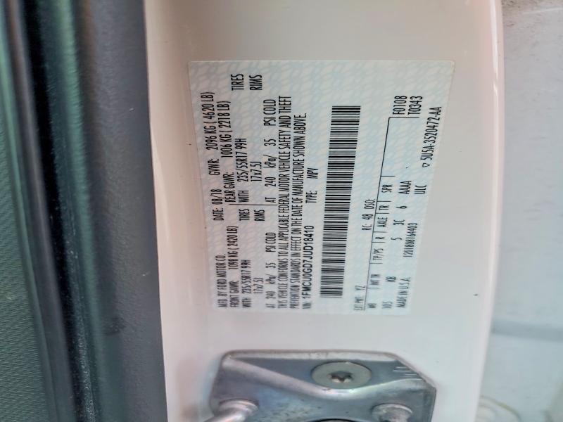 Продажа на аукционе авто 2018 Ford Escape, vin: 1FMCU0GD7JUD18410, номер лота: 61840716