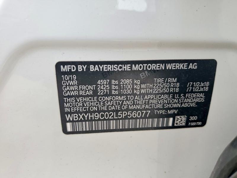 Продажа на аукционе авто 2020 Bmw X2, vin: WBXYH9C02L5P56077, номер лота: 61030976