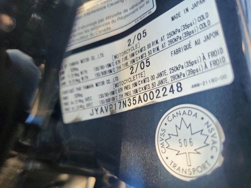 Aukcja sprzedaży 2005 Yamaha Xv1700, vin: JYAVP17N35A002248, numer aukcji: 61612346