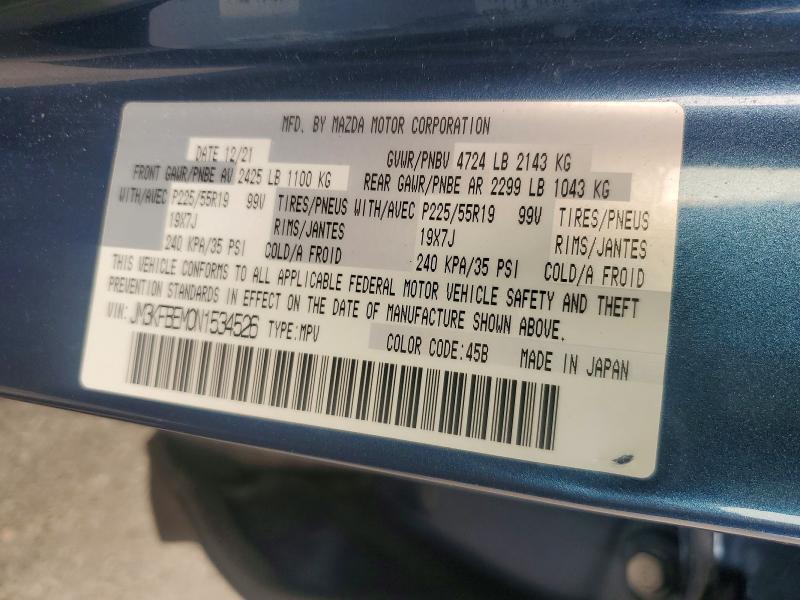 Aukcja sprzedaży 2022 Mazda Cx-5, vin: JM3KFBEM0N1534526, numer aukcji: 61201896