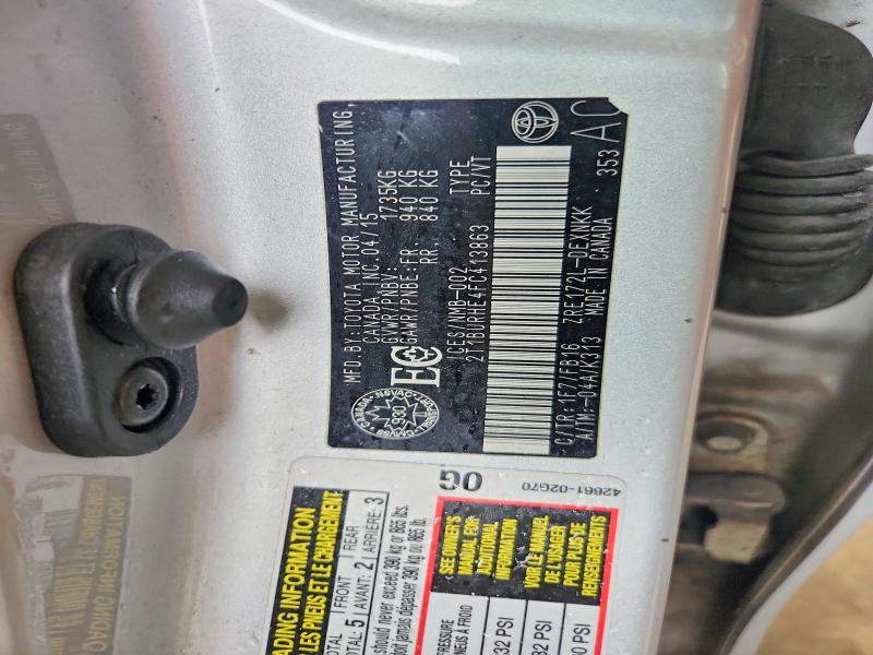 59594506 :رقم المزاد ، 2T1BURHE4FC413863 vin ، 2015 Toyota Corolla مزاد بيع