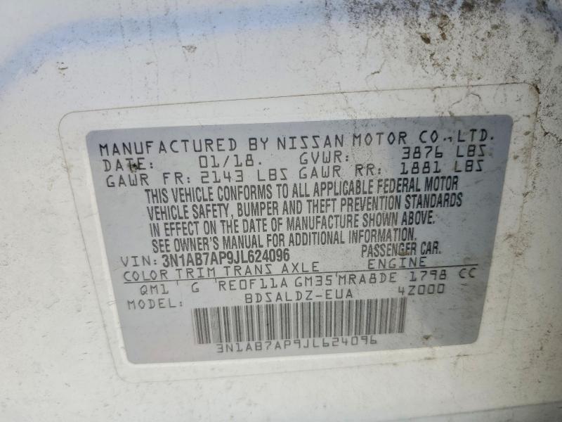 Продажа на аукционе авто 2018 Nissan Sentra, vin: 3N1AB7AP9JL624096, номер лота: 61057666