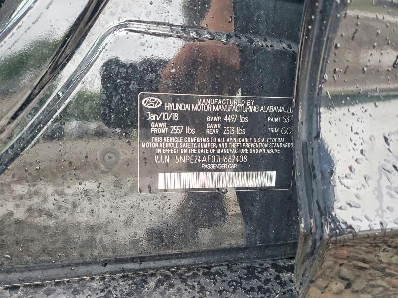 2018 Hyundai Sonata მანქანა იყიდება აუქციონზე, vin: 5NPE24AF0JH682408, აუქციონის ნომერი: 61910196