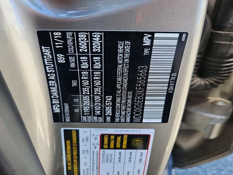 Продаж на аукціоні авто 2019 Mercedes-benz Glc, vin: WDC0G5EB3KF565663, номер лоту: 60888686