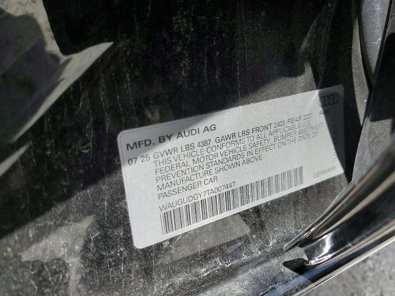 2026 Audi A3 მანქანა იყიდება აუქციონზე, vin: WAUGUDGY7TA007447, აუქციონის ნომერი: 60255766