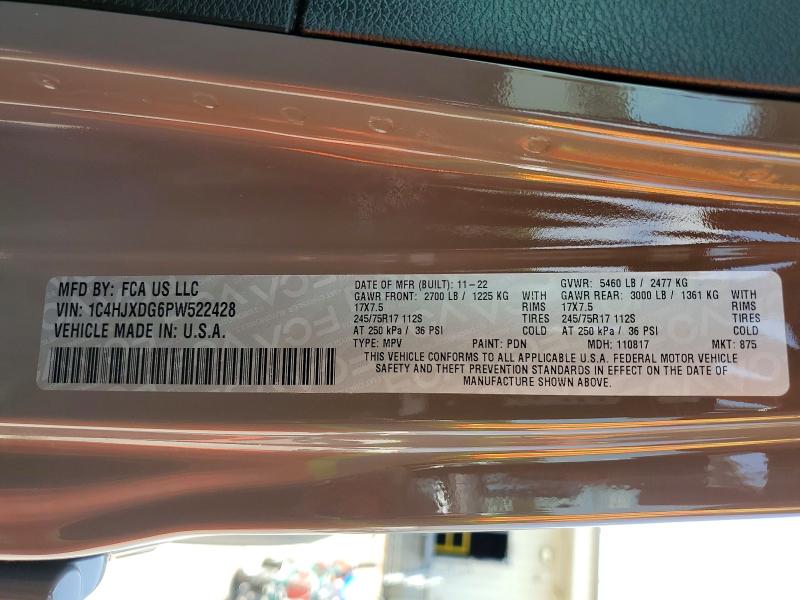 Продаж на аукціоні авто 2023 Jeep Wrangler, vin: 1C4HJXDG6PW522428, номер лоту: 58906016