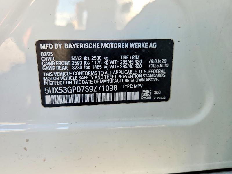 Продаж на аукціоні авто 2025 Bmw X3, vin: 5UX53GP07S9Z71098, номер лоту: 59883916