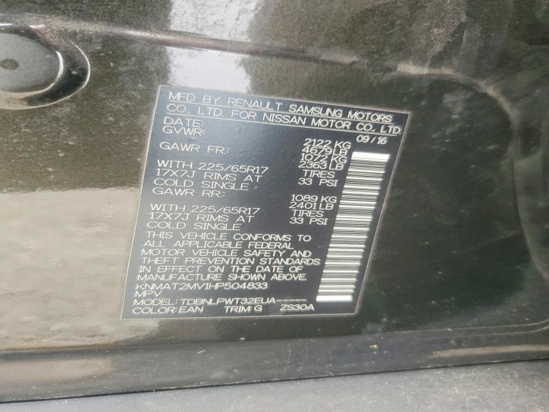 Продаж на аукціоні авто 2017 Nissan Rogue, vin: KNMAT2MV1HP504833, номер лоту: 59620226