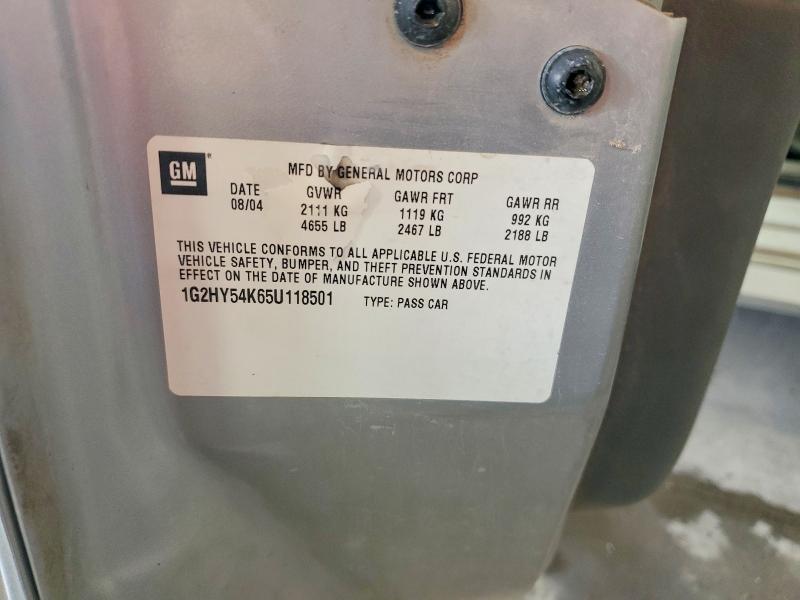 2005 Pontiac Bonneville მანქანა იყიდება აუქციონზე, vin: 1G2HY54K65U118501, აუქციონის ნომერი: 62798956