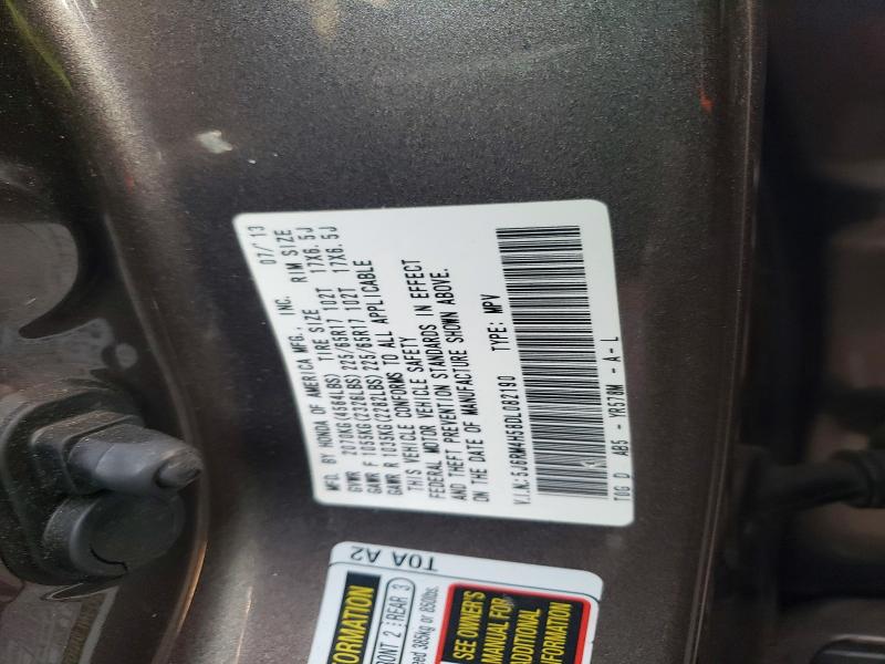 Aukcja sprzedaży 2013 Honda Cr-v, vin: 5J6RM4H58DL082190, numer aukcji: 60137786