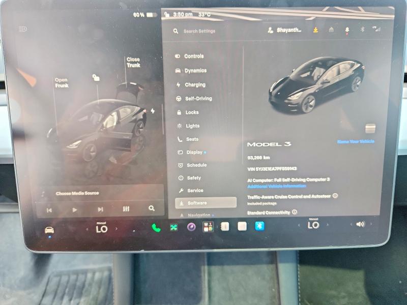60108036 :رقم المزاد ، 5YJ3E1EA7PF559143 vin ، 2023 Tesla Model 3 مزاد بيع