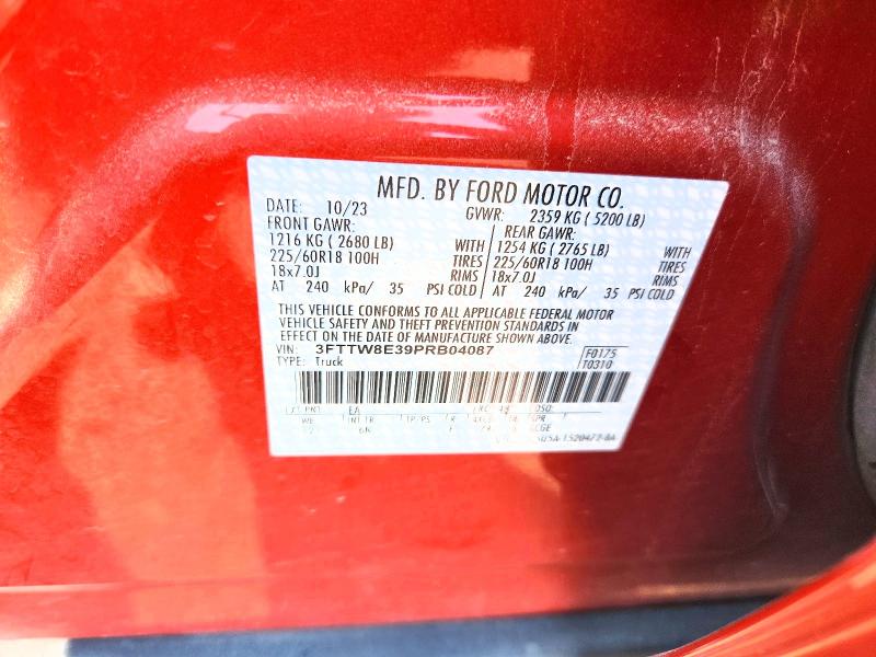 Продажа на аукционе авто 2023 Ford Maverick, vin: 3FTTW8E39PRB04087, номер лота: 59163246
