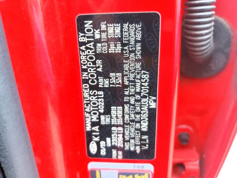 Продажа на аукционе авто 2020 Kia Soul, vin: KNDJ63AU3L7014587, номер лота: 61390756