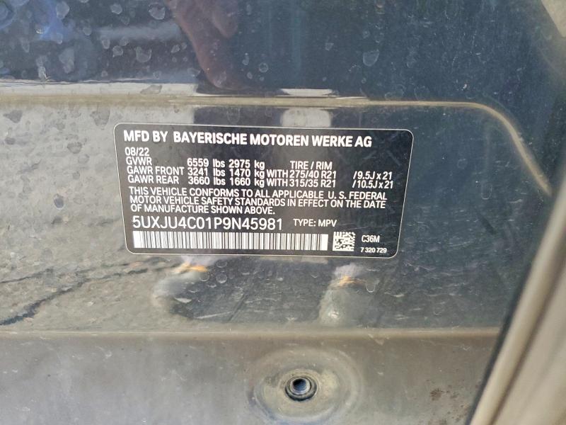 Продаж на аукціоні авто 2023 Bmw X5, vin: 5UXJU4C01P9N45981, номер лоту: 62859836