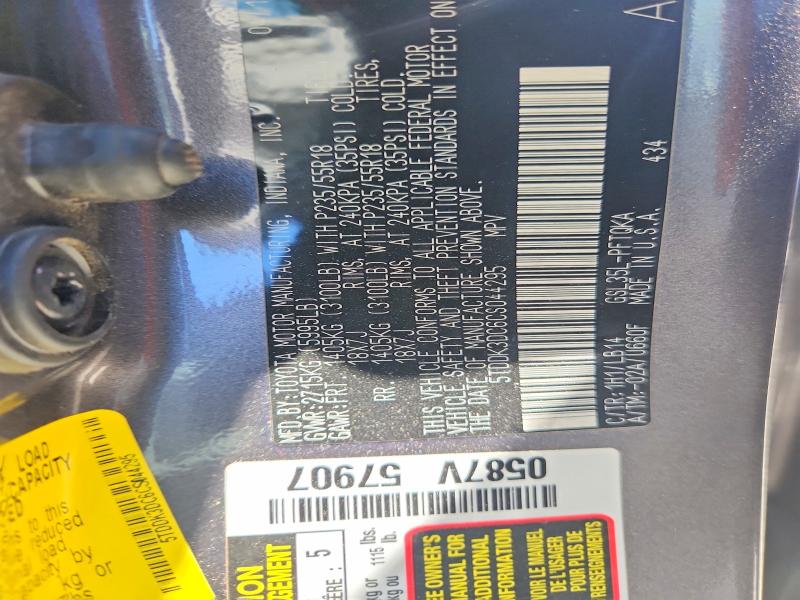 2012 Toyota Sienna მანქანა იყიდება აუქციონზე, vin: 5TDDK3DC6CS044295, აუქციონის ნომერი: 61806956