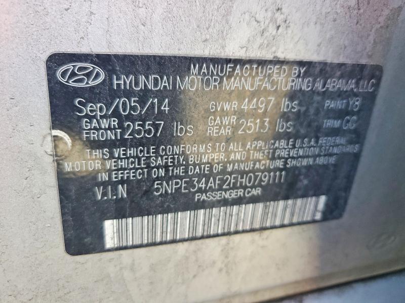61905106 :رقم المزاد ، 5NPE34AF2FH079111 vin ، 2015 Hyundai Sonata مزاد بيع