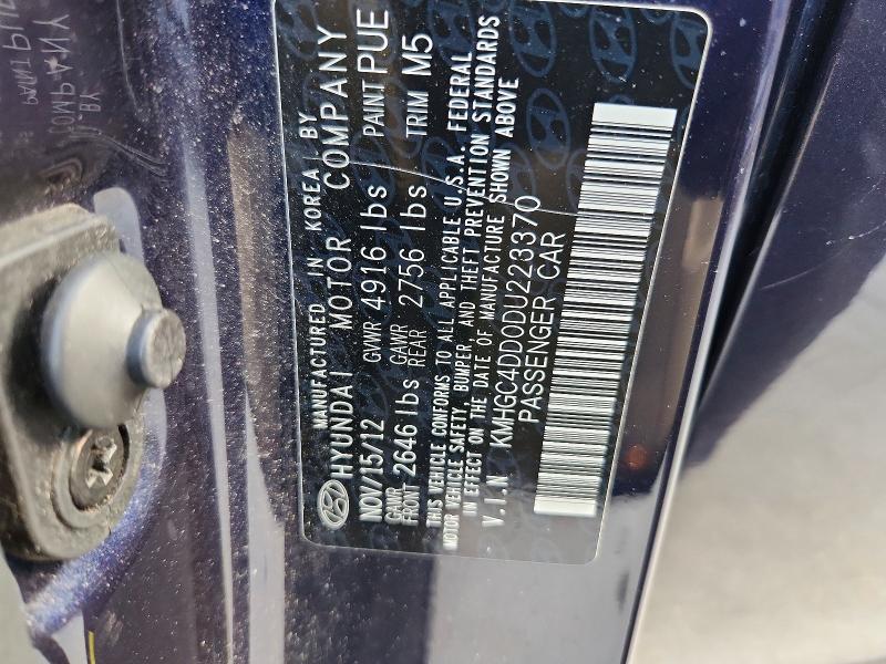 Продаж на аукціоні авто 2013 Hyundai Genesis, vin: KMHGC4DD0DU223370, номер лоту: 62908956