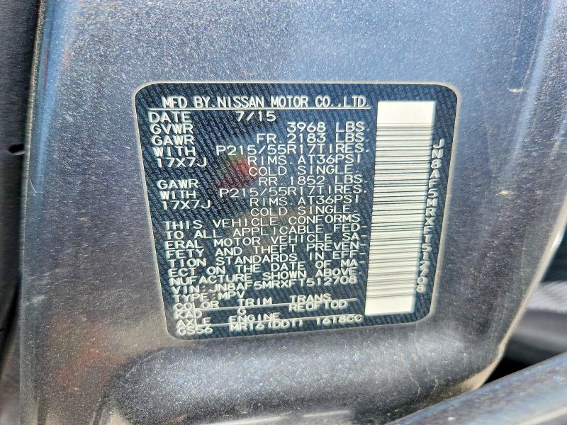 Продаж на аукціоні авто 2015 Nissan Juke, vin: JN8AF5MRXFT512708, номер лоту: 61814916