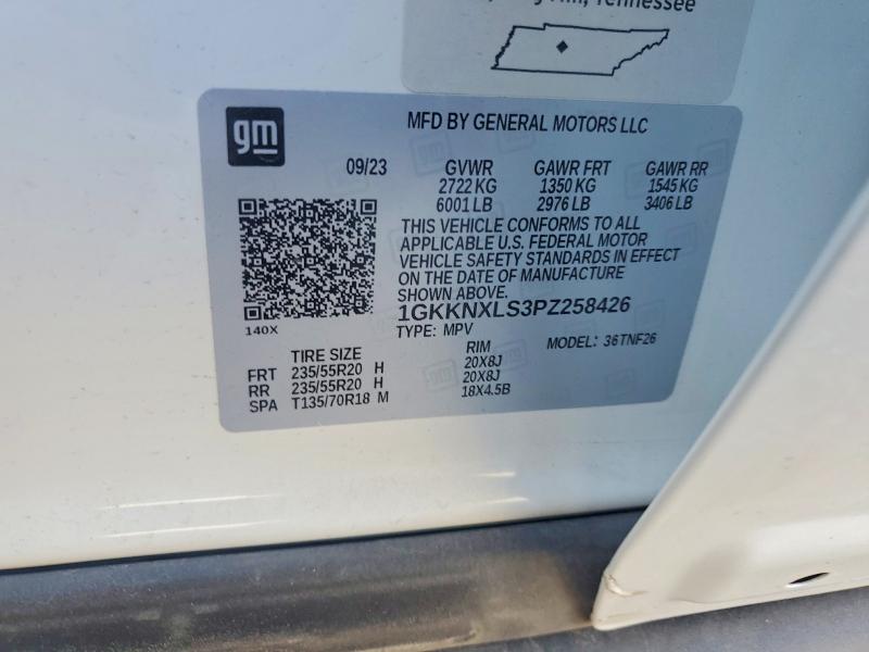 Aukcja sprzedaży 2023 Gmc Acadia, vin: 1GKKNXLS3PZ258426, numer aukcji: 63185016