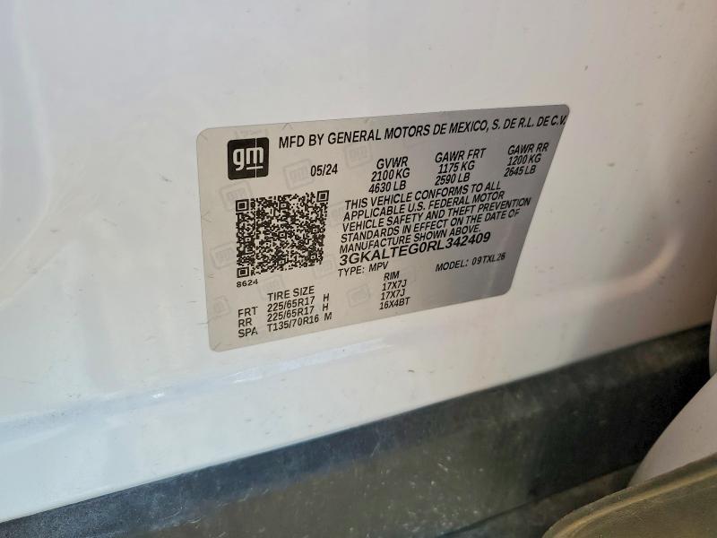 60430936 :رقم المزاد ، 3GKALTEG0RL342409 vin ، 2024 Gmc Terrain مزاد بيع
