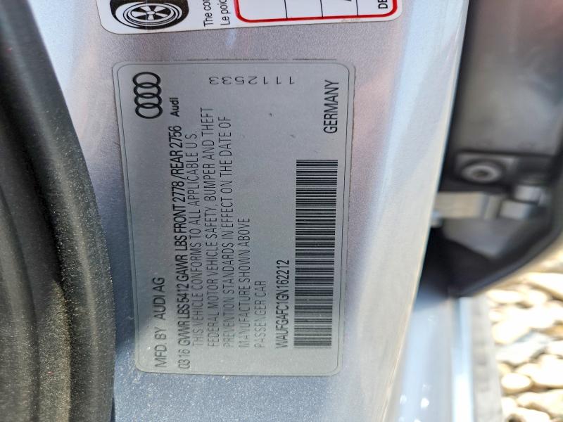Aukcja sprzedaży 2016 Audi A6, vin: WAUFGAFC1GN162212, numer aukcji: 60439916