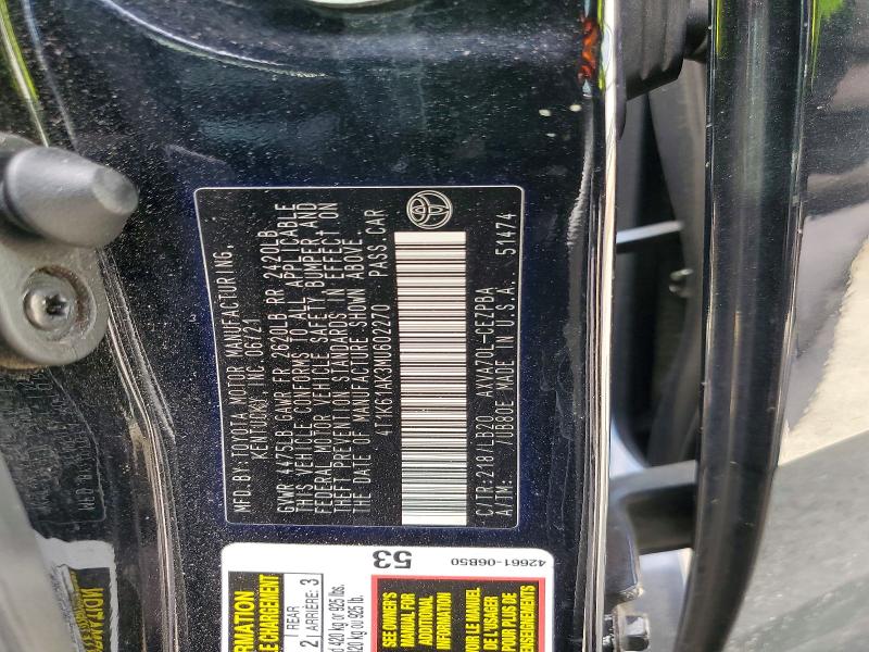 Продажа на аукционе авто 2021 Toyota Camry, vin: 4T1K61AK3MU602270, номер лота: 59307476