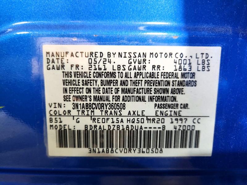 59685676 :رقم المزاد ، 3N1AB8CV0RY360508 vin ، 2024 Nissan Sentra مزاد بيع