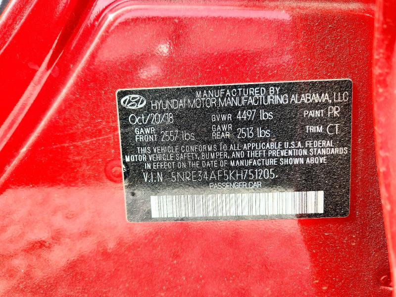 Aukcja sprzedaży 2019 Hyundai Sonata, vin: 5NPE34AF5KH751205, numer aukcji: 56577356