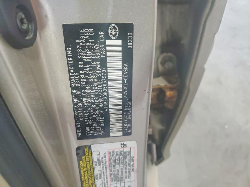 Aukcja sprzedaży 2005 Toyota Camry, vin: 4T1BE30K35U575797, numer aukcji: 63255856