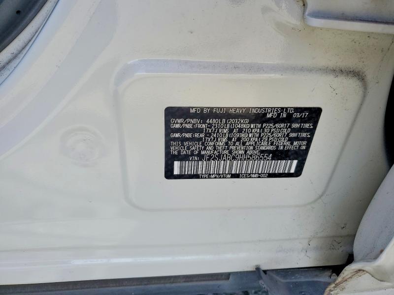 2017 Subaru Forester მანქანა იყიდება აუქციონზე, vin: JF2SJABC9HH586554, აუქციონის ნომერი: 60991146