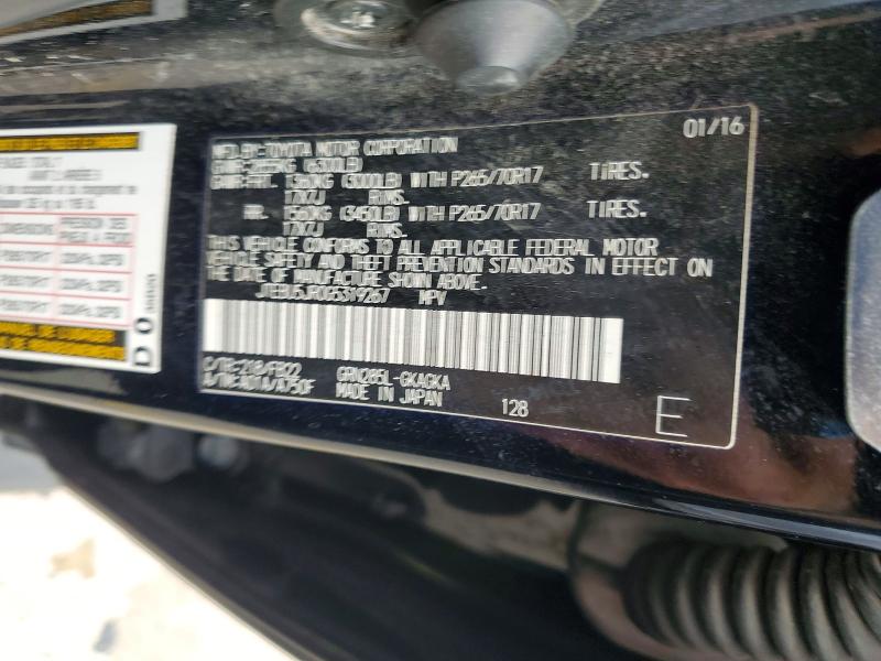 Продажа на аукционе авто 2016 Toyota 4runner, vin: JTEBU5JR0G5319267, номер лота: 60172276