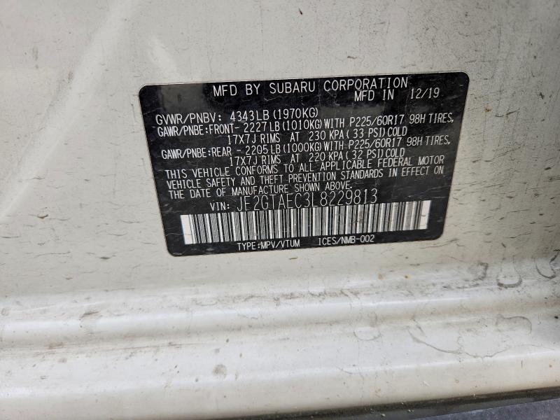 Продаж на аукціоні авто 2020 Subaru Crosstrek, vin: JF2GTAEC3L8229813, номер лоту: 60463516