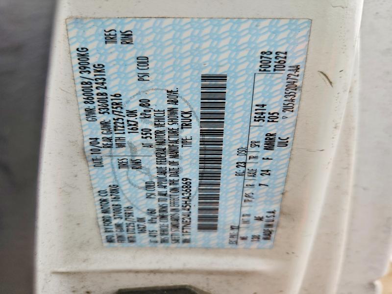 2005 Ford Econoline მანქანა იყიდება აუქციონზე, vin: 1FTNE24L45HA36869, აუქციონის ნომერი: 62663596