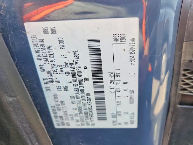 2020 Ford Transit მანქანა იყიდება აუქციონზე, vin: 1FTBR3X8XLKB28119, აუქციონის ნომერი: 62543636