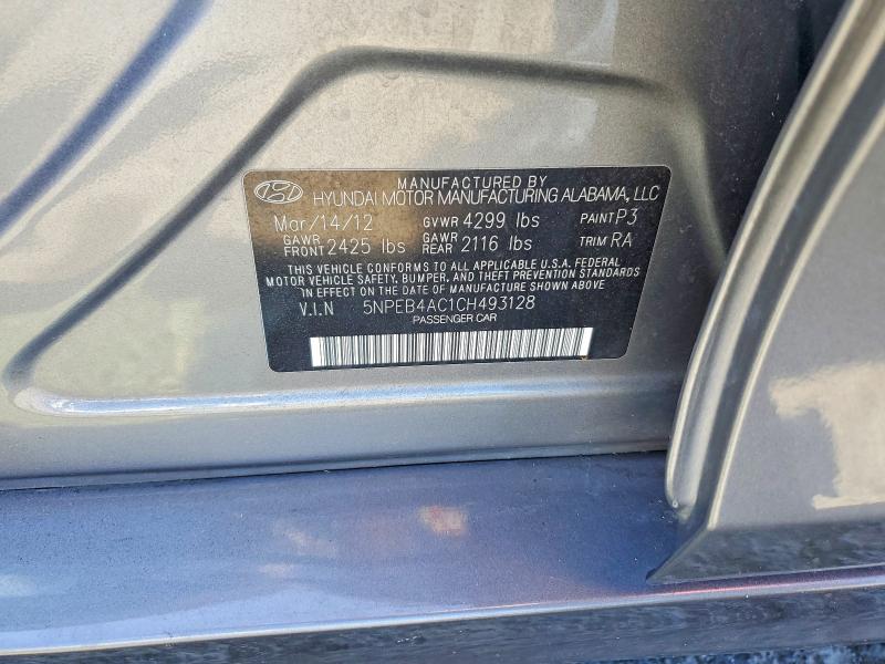 Aukcja sprzedaży 2012 Hyundai Sonata, vin: 5NPEB4AC1CH493128, numer aukcji: 62778146